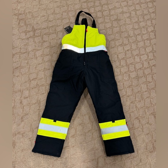 Insulated Thermal Bib Overalls - High Visibility Weather-Resistant - Picture 1 of 11